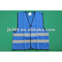 High visibility blue reflective vest